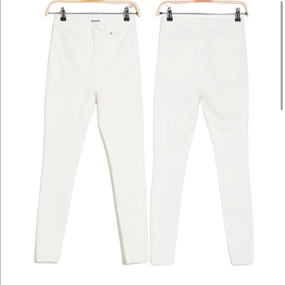 Abound White Sustainable Denim High Rise Skinny Jeans Zipper Fly Size 24/25/27